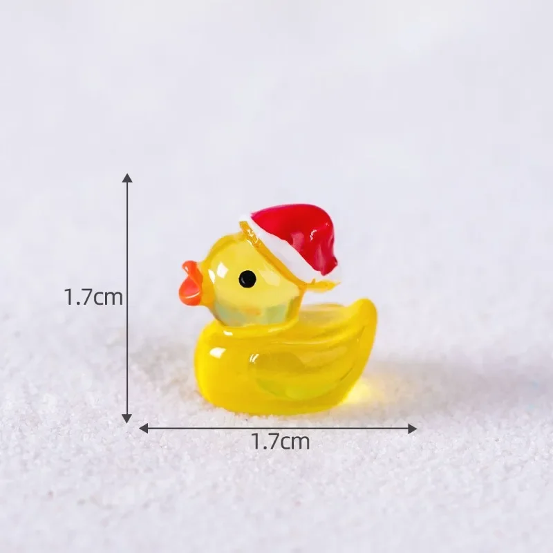 10PCS Mini Luminous Resin Ducks Glow in The Dark Miniature