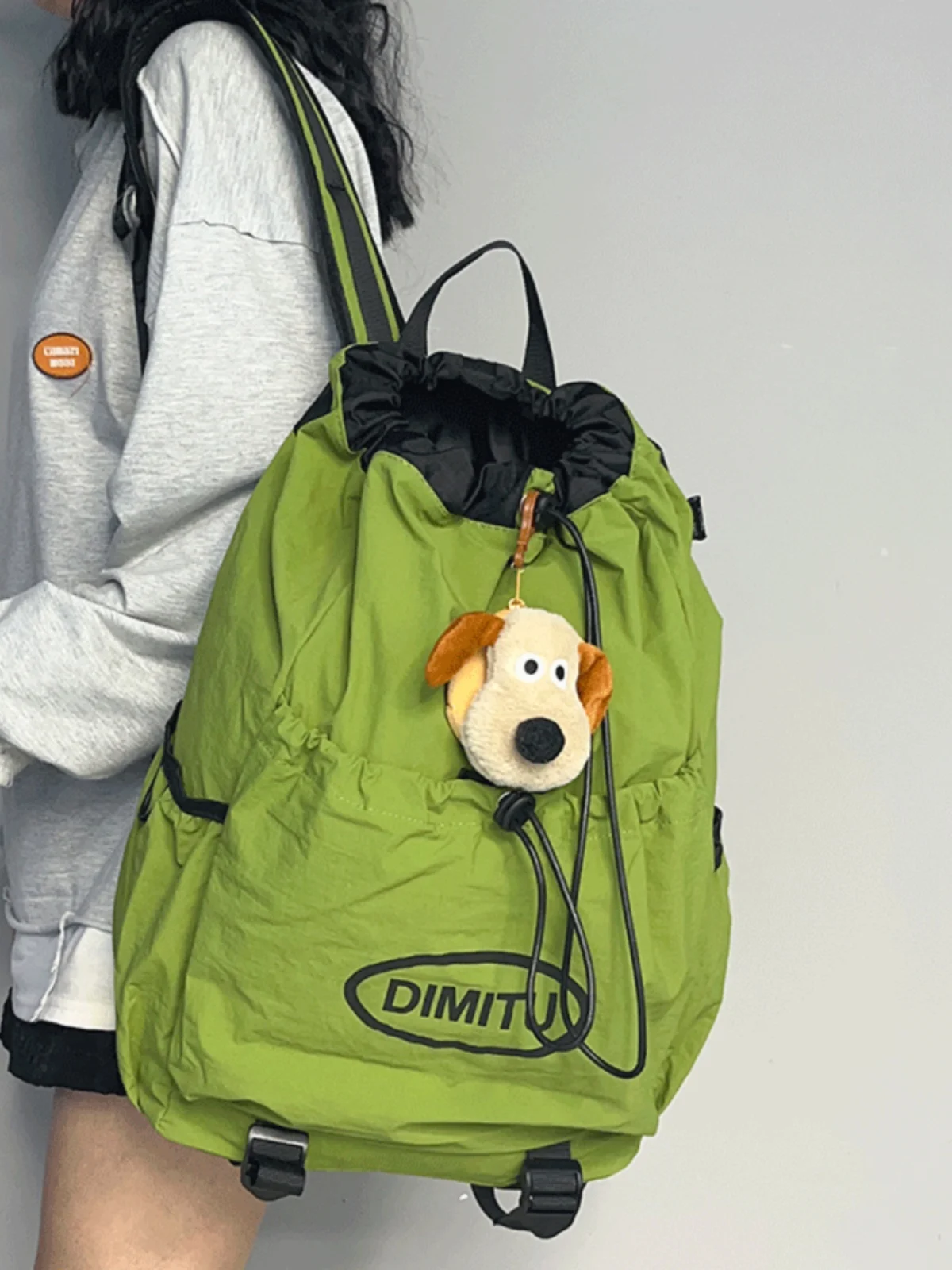 Outdoor Travel Sports Bag Lightweight Dstring Bapa ex Large Capaci Hiking Bag Student Bookbag Women's Sle