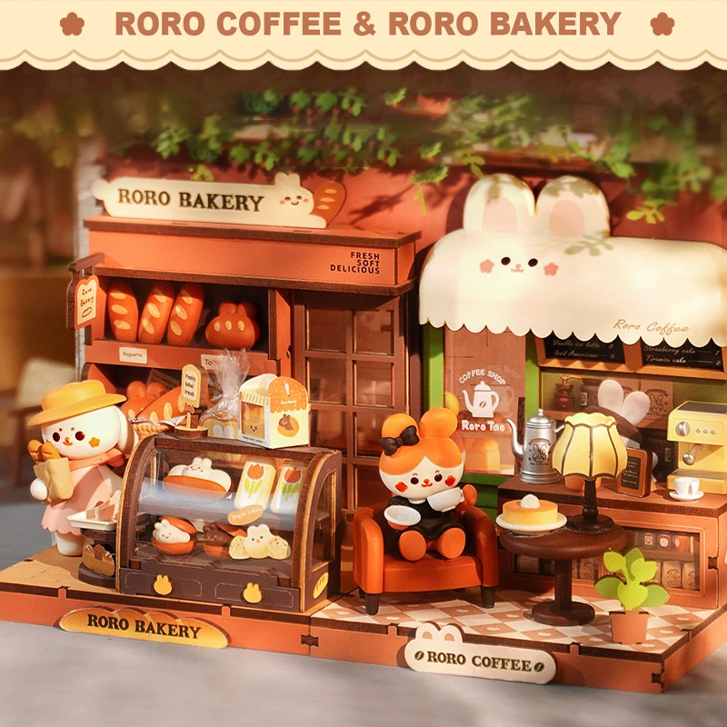 

Новый дом «сделай сам», 3D пазл, миниатюрный дом, кофейня, хлебобулочная сборка, игрушки, коллекция кукол, украшения, рождественские подарки