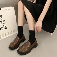Brown Loafers Women Japanese School Students JK Uniform Shoes Round Toe Women Girls Retro Round Toe Lolita Cosplay Shoes Mujer - Image 3