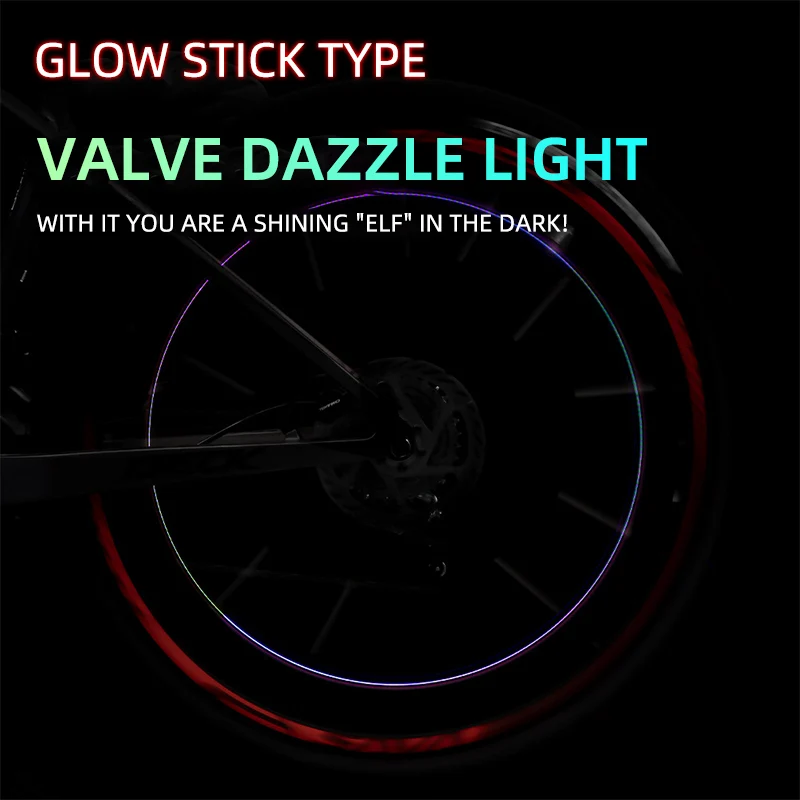 Tire Valve Cap Lights Colorful LED Wheel Neon Light For Car Motorcycles Bicycles 4PCS