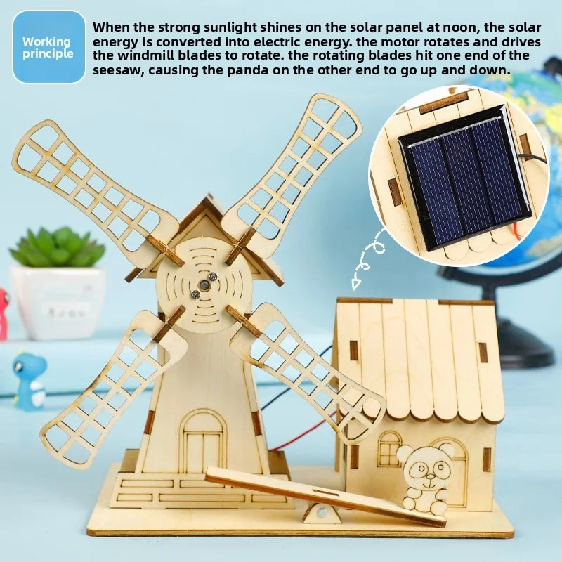 ตัวเลือกสินค้า พัดลม DIY พลังงานแสงอาทิตย์ ของเล่น STEM สำหรับเด็ก