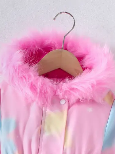 Children's Coat Girls Long Outerwear Winter Autumn Cotton Clothes Girls Pink Unicorn padded Coats Big Thicken Warm Child Jacket - Image 4