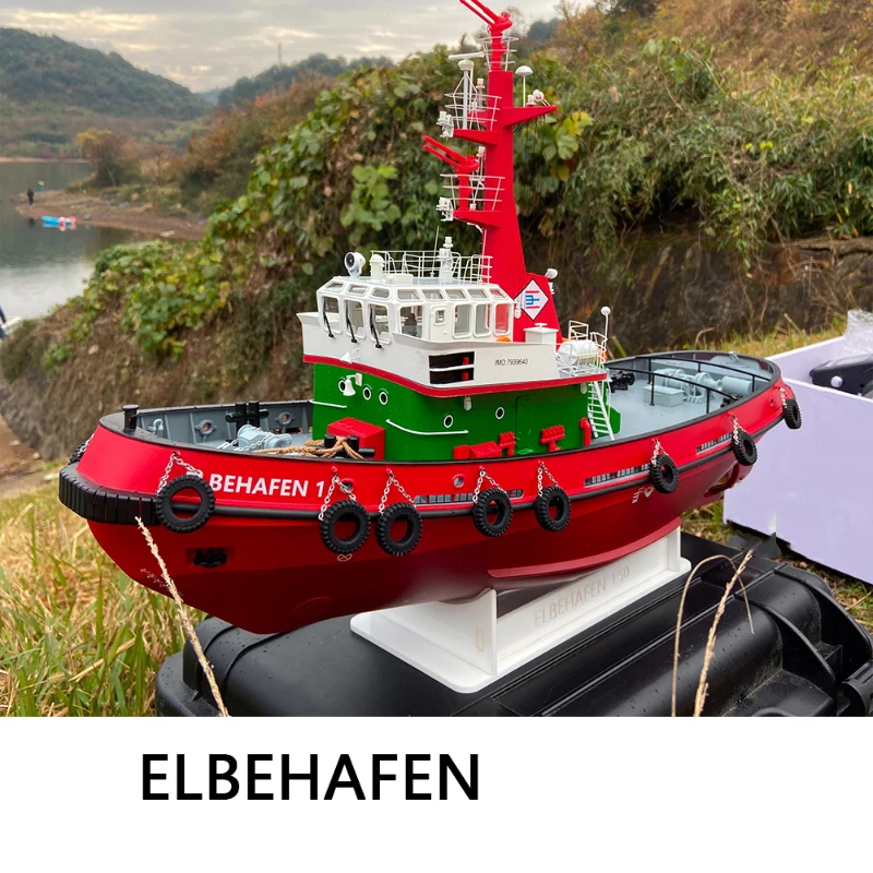 1/50 Elbehfen Icebreaker Kit Modello Tugboat Barca Da Lavoro Con Telecomando