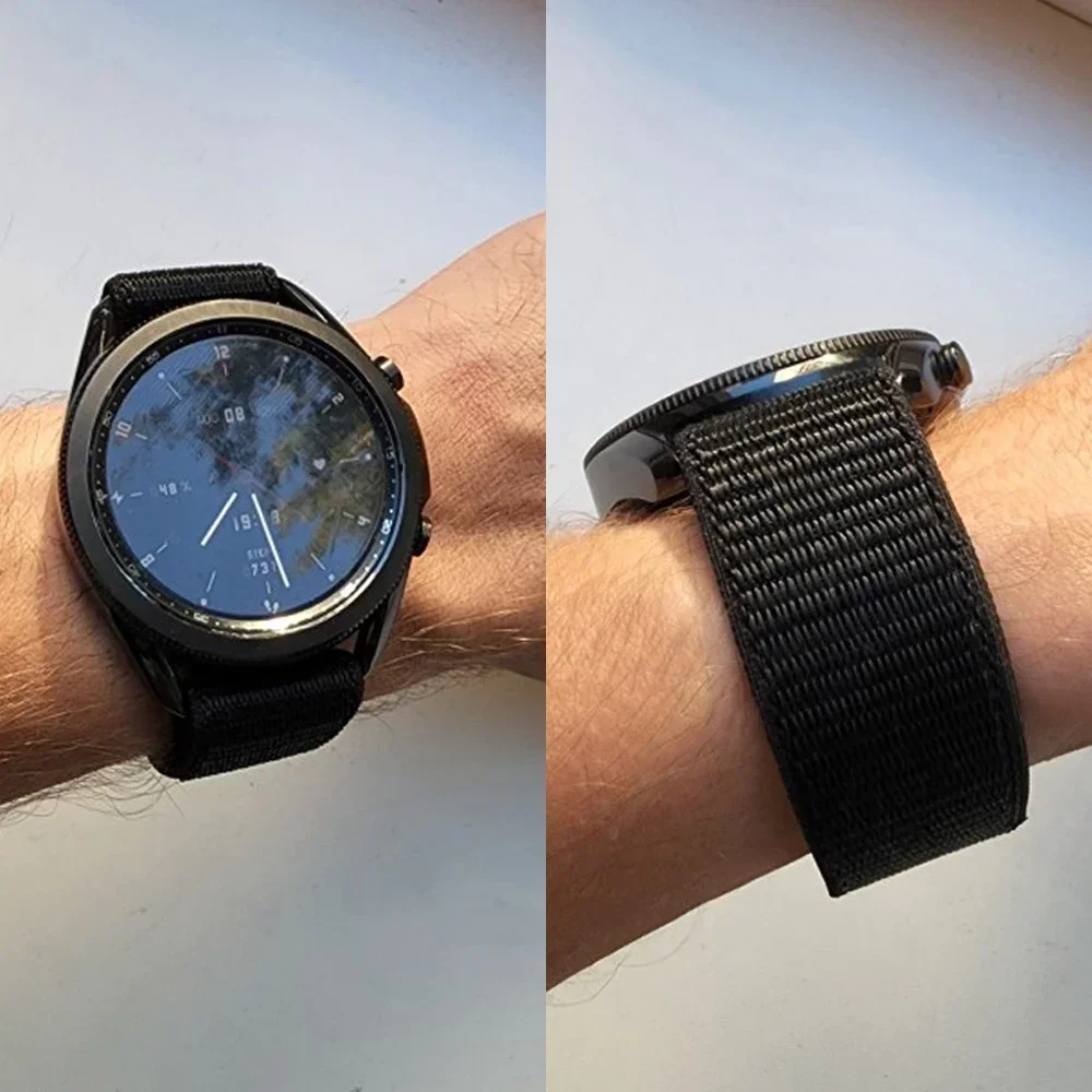 Adjustable Nylon Hook and Loop Strap Bracelet