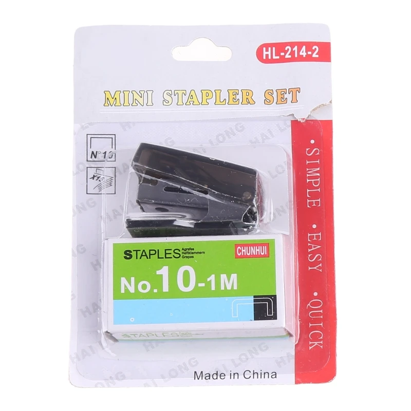 Mini Stapler Fit Onto 10# for Staples 12 Sheet Capacity Portable Durable Stapler With Built In Staple Remover Cute Stapl push stapler,mini stapler set,staple remover