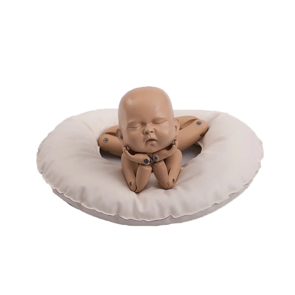 Baby Photo Shoot Puntelli In Posa Cuscini Per Bambini In Pelle Pu Anello Puntelli Per Fotografia Neonato Riempitivo Per Cesto Bianco