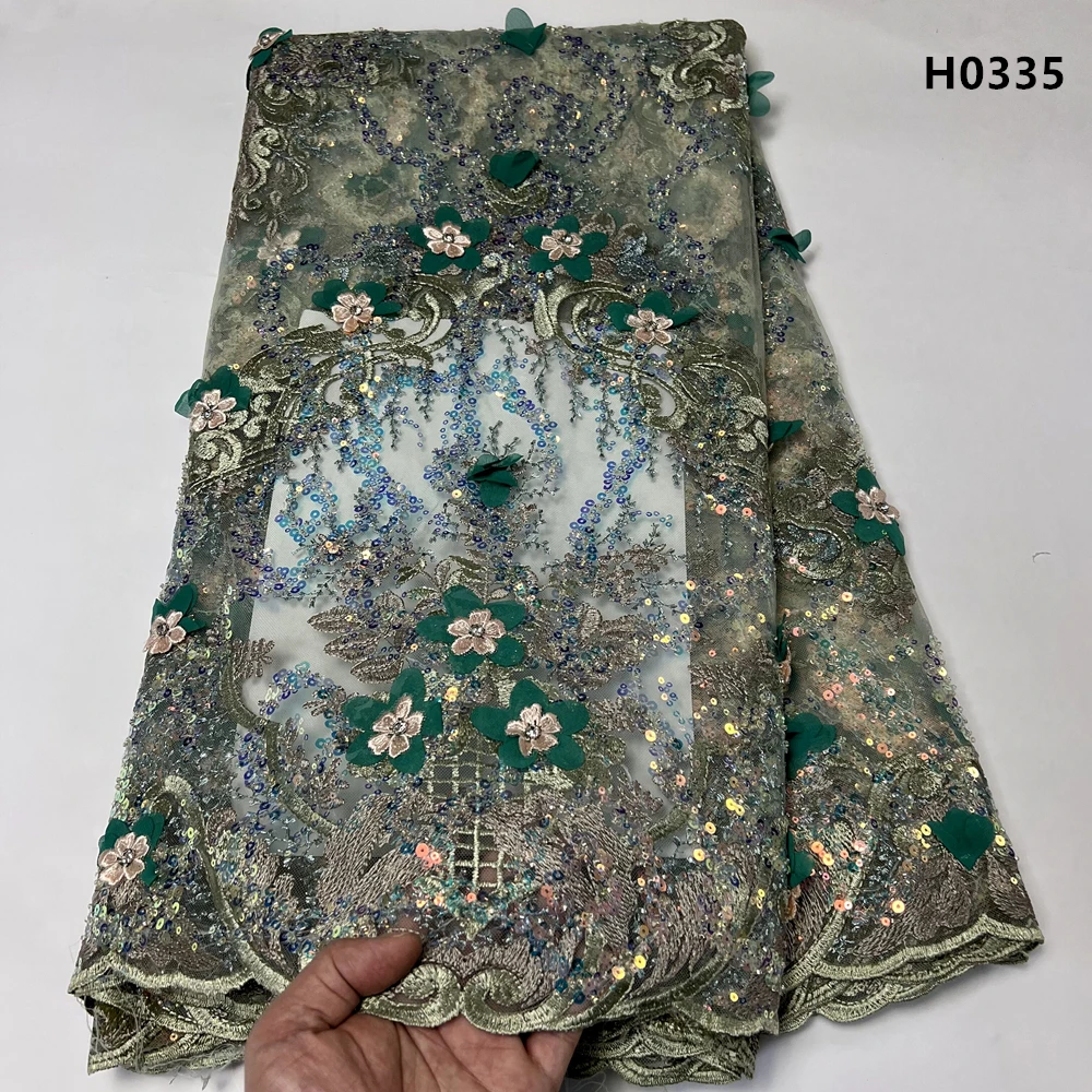 

Нигерийские блестки вышивка тюль кружевная ткань, швейная сетка ткань, бусины камни выпускные платья, высокое качество, 5 ярдов, 2024