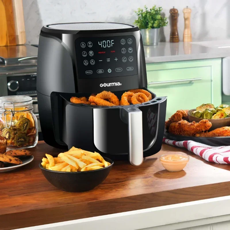 Gourmia 4 Qt Digital Air Fryer with Guided Cooking, Black GAF486 