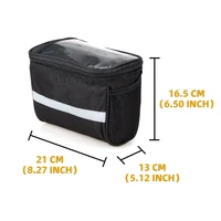 Sac avant de vélo, sac de rangement pour équipement de cyclisme de grande capacité, sac de rangement pour guidon de vélo VTT, peut contenir un téléphone portable 4