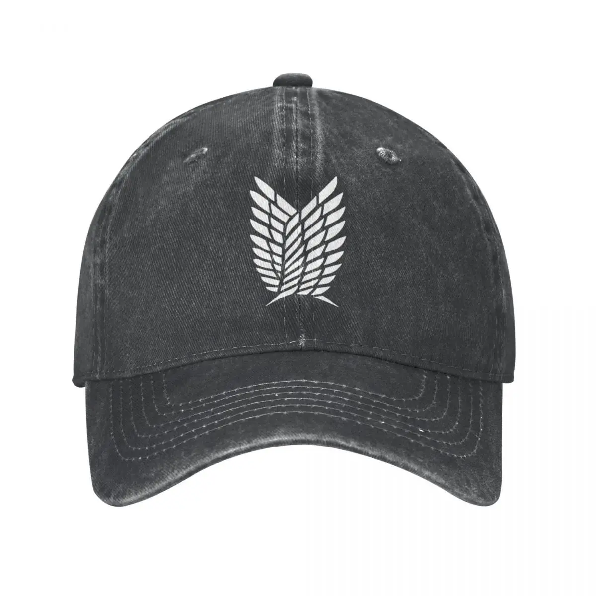 

Vintage Wings Of Freedom Baseball Cap Unisex Distressed Denim Washed Headwear AOT Outdoor Workouts Unstructured Soft Hats Cap