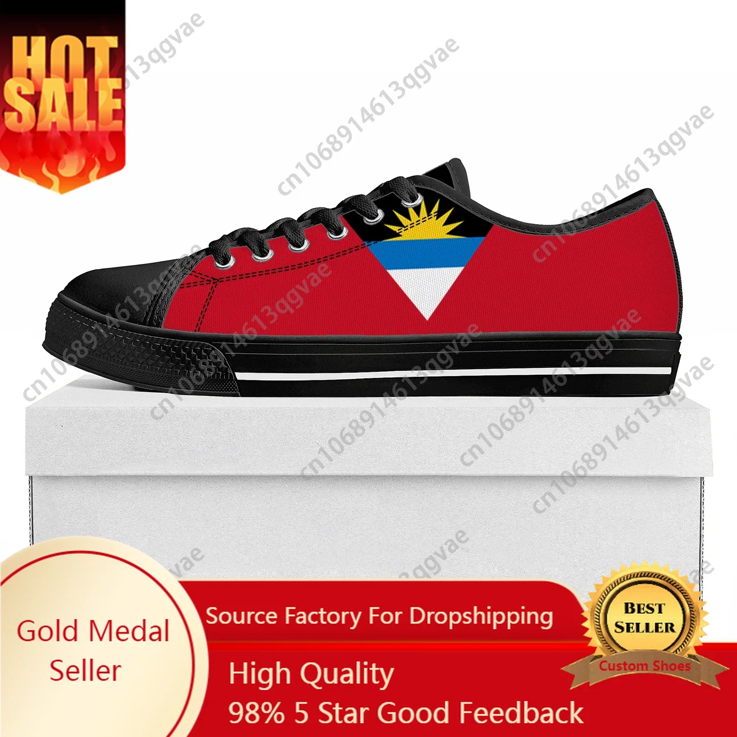 

Antigua and Barbuda Flag Low Top High Quality Sneakers Mens Womens Teenager Canvas Sneaker Prode Casual Couple Shoes Custom Shoe