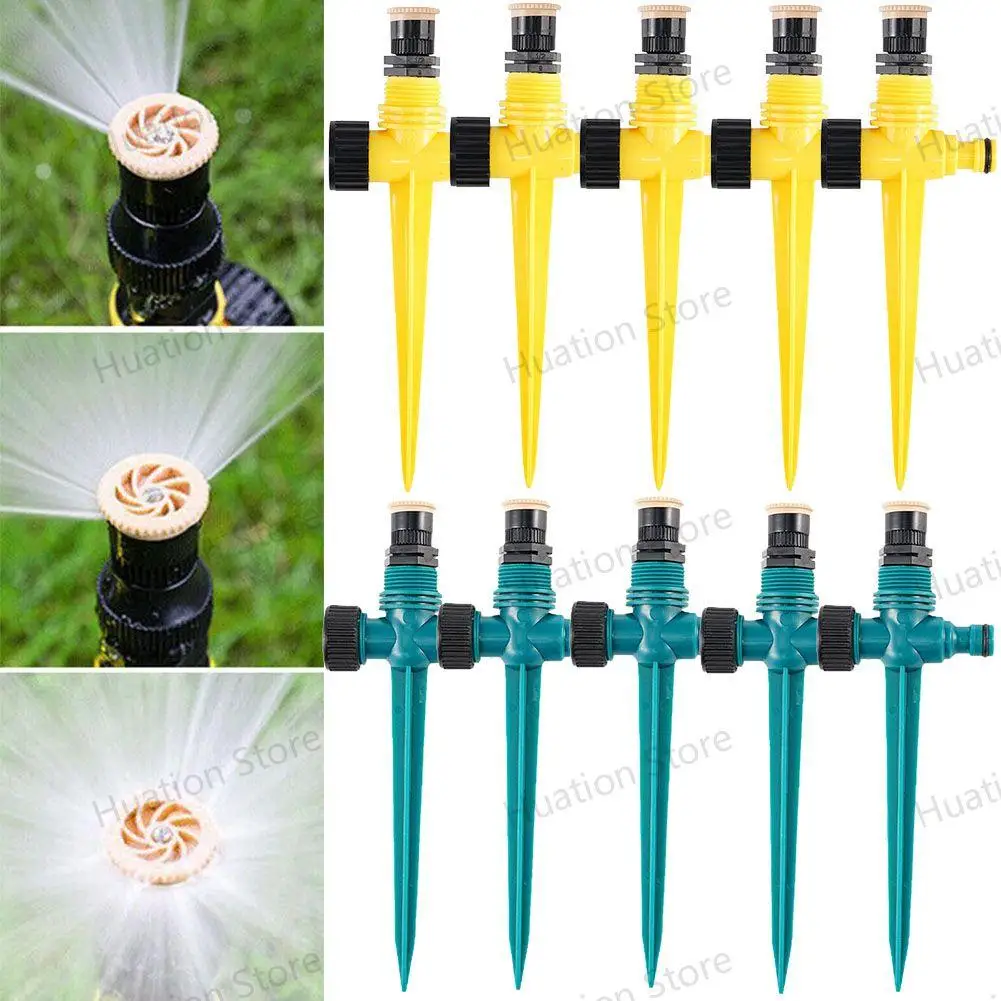360&deg; Rotation Garden Sprinkler Irrigation Watering System 5Pcs Agriculture Ground Automatic Tube Plug Buried Atomization