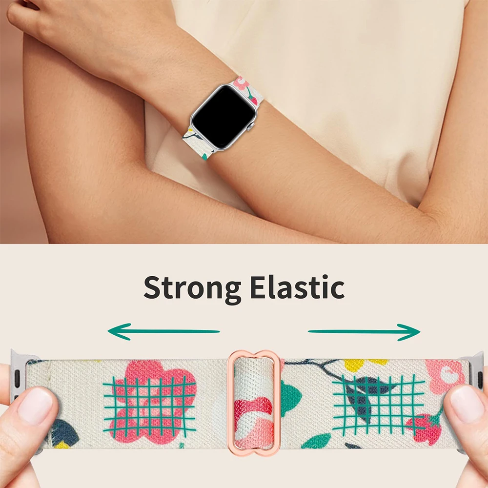 รูปสินค้า สายนาฬิกา Apple Watch ไนลอนพิมพ์ลาย ระบายอากาศดี