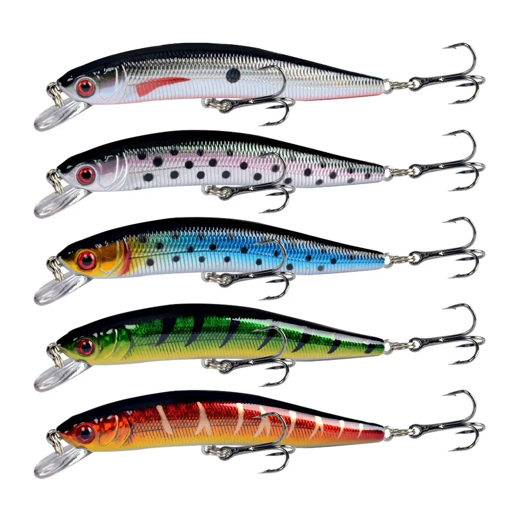 1 Pc Minnow Fishing Lure 10cm 8.5g Floating Wobblers Tackle Laser Hard Bait 3D Eyes Artificial Crankbait for Bass Pike Swimbait