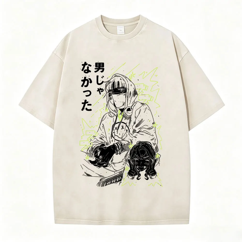Vintage Washed Harajuku Cotton Casual T-Shirt - Unisex Clothing Top