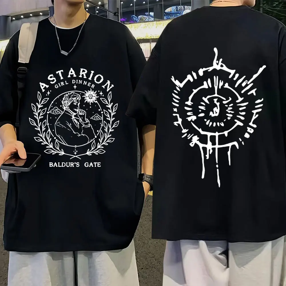 

Футболка мужская оверсайз с коротким рукавом, забавная Повседневная модная рубашка с рисунком астариона, вечерние жесткие ворота для девушек, уличная одежда