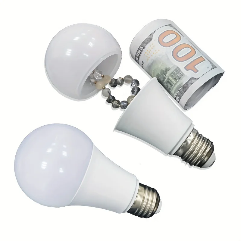 Sight Secret Stash Light Bulb Diversion Safe Home Discreet Storage Container Funny Piggy Bank Toy NOT a Real Light Bulb money saving box piggy bank
