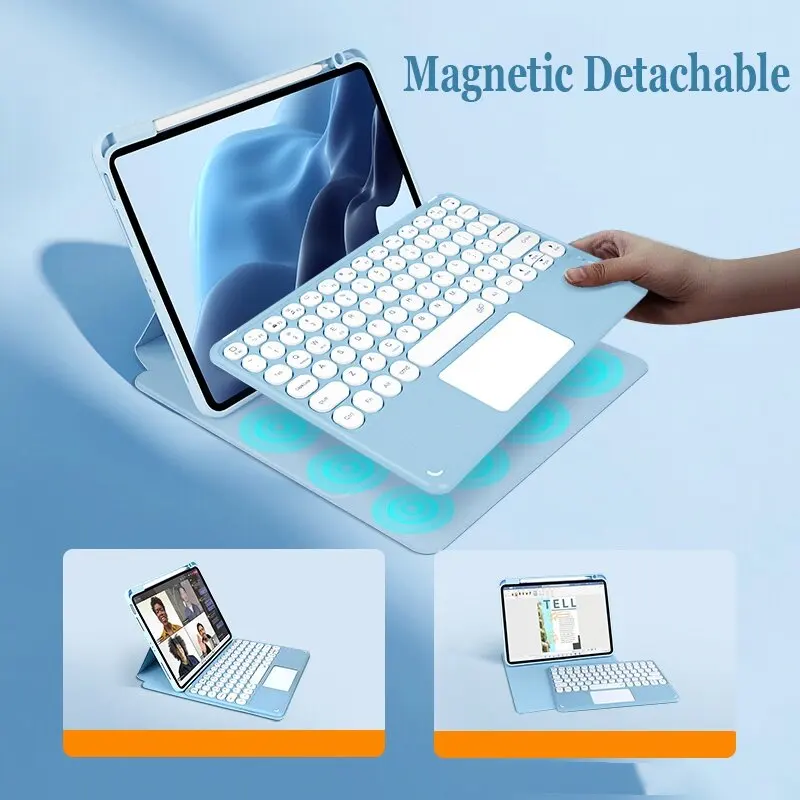 Magnético Bluetooth Touchpad Case Teclado 360 Tampa Rotativa para Samsung Galaxy Tab s9 s8 Ultra 14.6 - Imagem 4