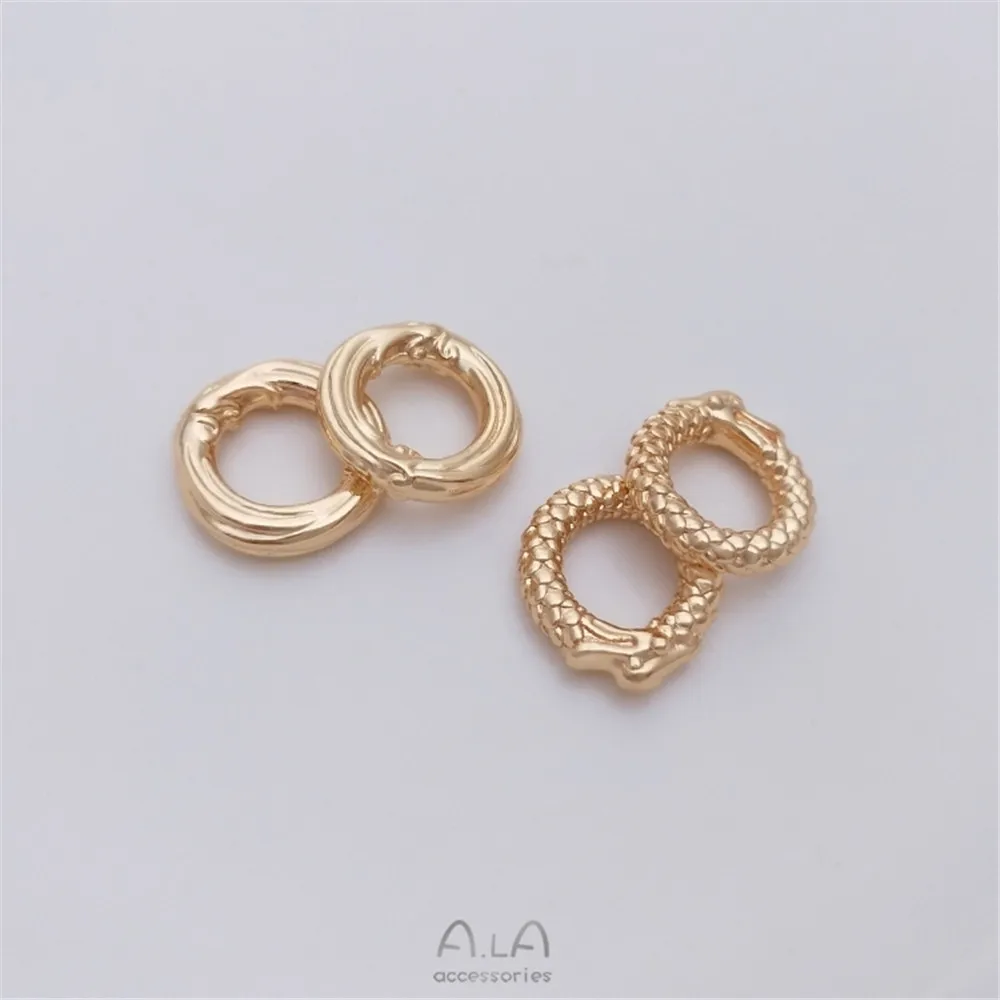 

14K gold clad leading Qiankun circle handmade circle diy braided hand rope bracelet card ring connecting ring concentric ring