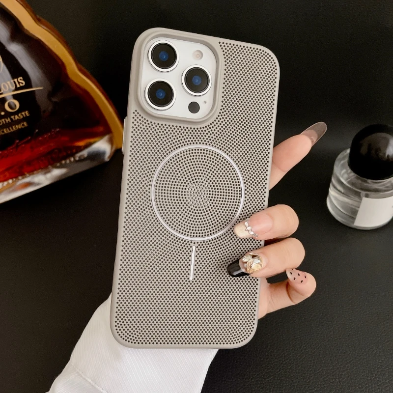 Premium Breathable Cooling Mesh Shockproof Case with MagSafe Wireless Charging Compatibility