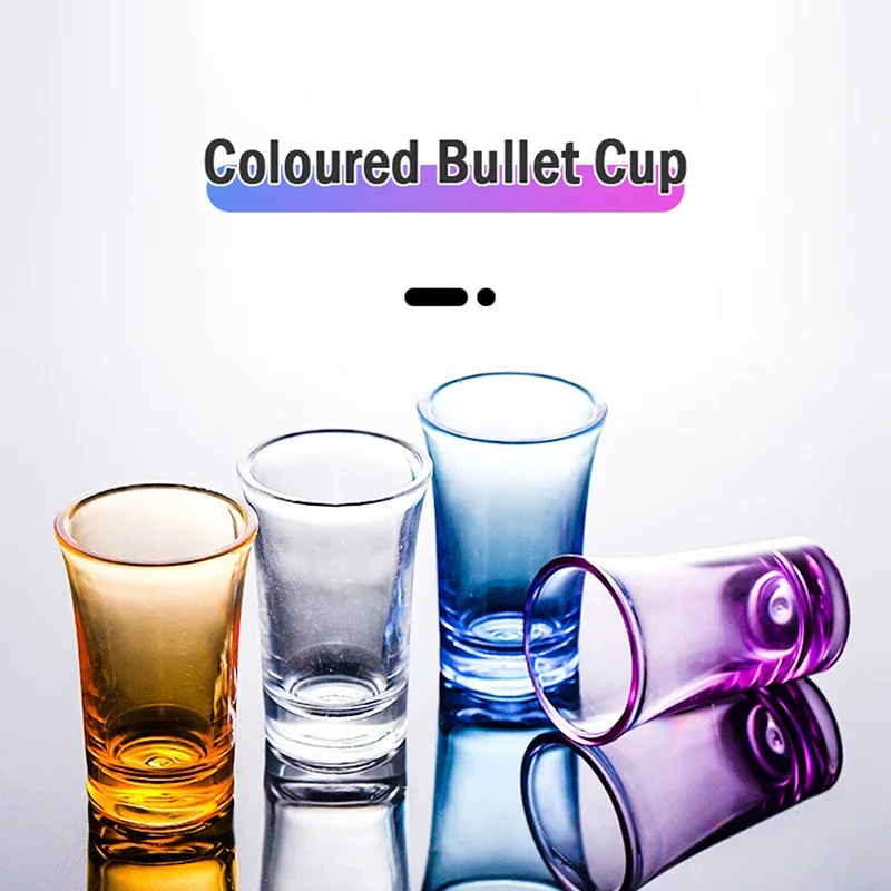 6PCS Shot Glass Cup Plastic Spirits Shot Cup Party Bar Club Drinking Tool Wedding Wine Glasses Cocktail Pint Bullet Vodka Cups