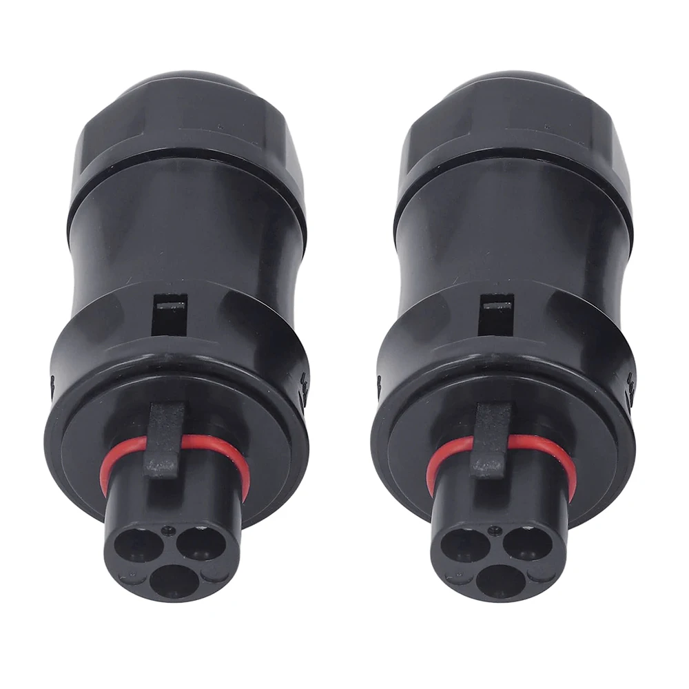 IP68 Waterproof 3-Pin Connector for Solar Grid Tie Inverters and PV Panels