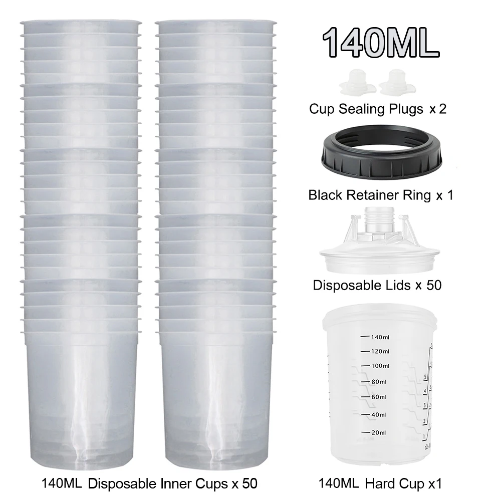 Disposable Paint Mixing Cups - 50 Pack, Multi-Size Options