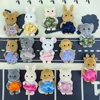 Easter Bunny 1:12 2pcs Furniture Simulation Forest Animal Baby Toy Rabbit Family Dollhouse Character Collection Toys 4.5cm Set 2