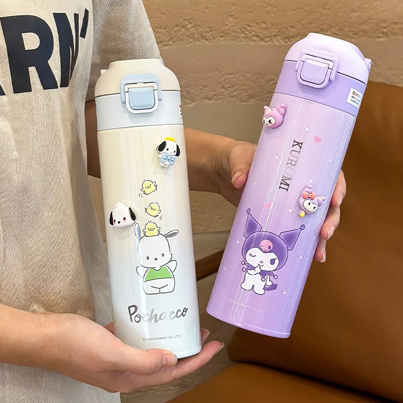 

Sanrio понравико Kuromi My Melody Cinnamoroll термос бутылка для воды детская мультяшная портативная бутылка из нержавеющей стали подарок на день рождения