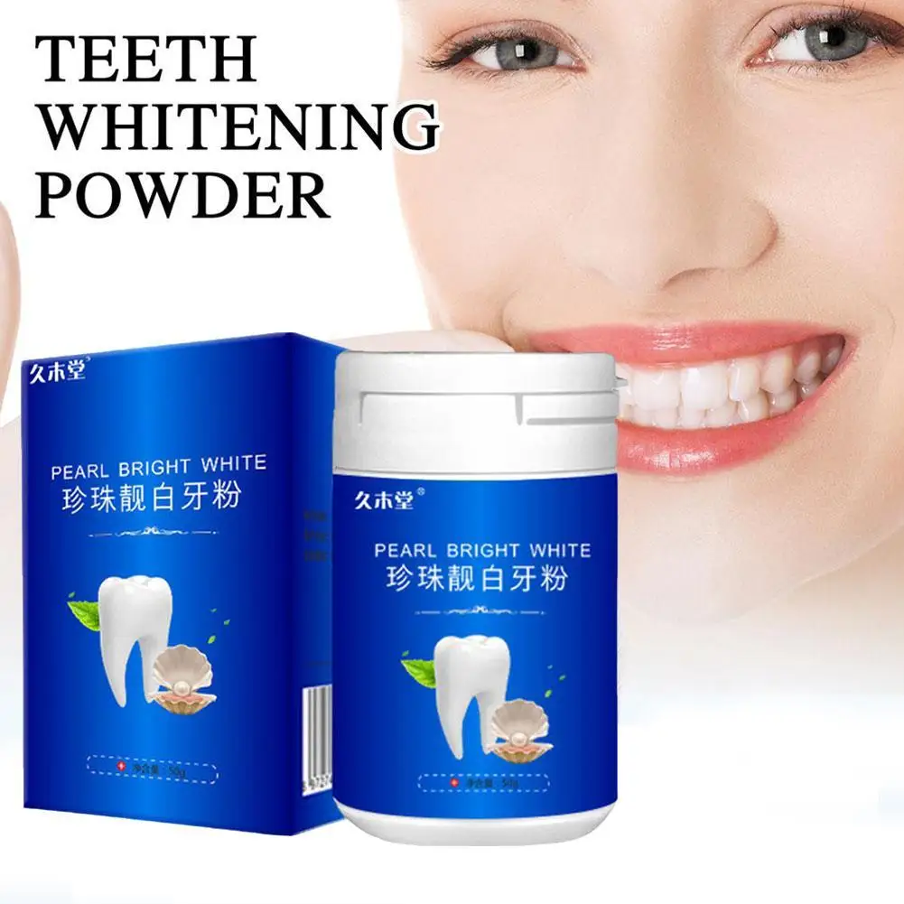 Herbal Teeth Whitening Powder Oral Cleaning Plaque Removal Pearl Teeth Brightening Oral Hygiene Essence Cleansing Care Products