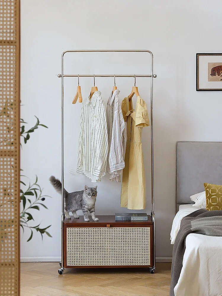 

Floor Clothes Bedroom Entrance Rack Vintage Furniture Stainless Steel Coat Rack