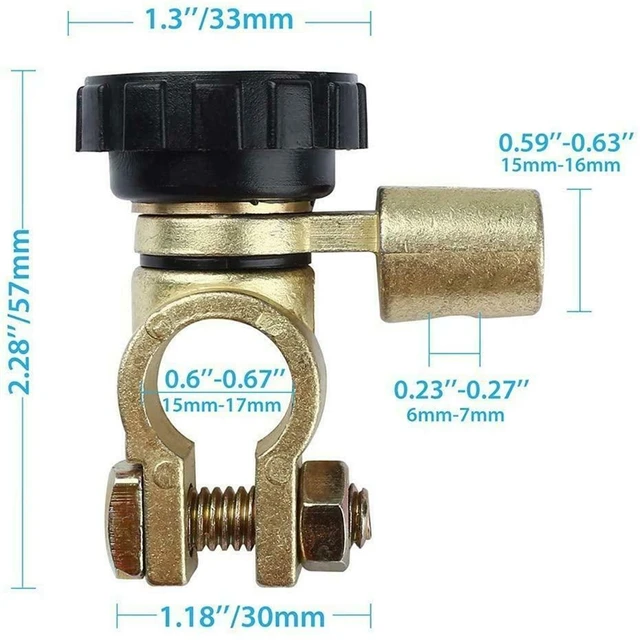 Interruptor de batería de coche Interruptor de enlace de terminal de batería  Corte rápido (verde 17 mm)