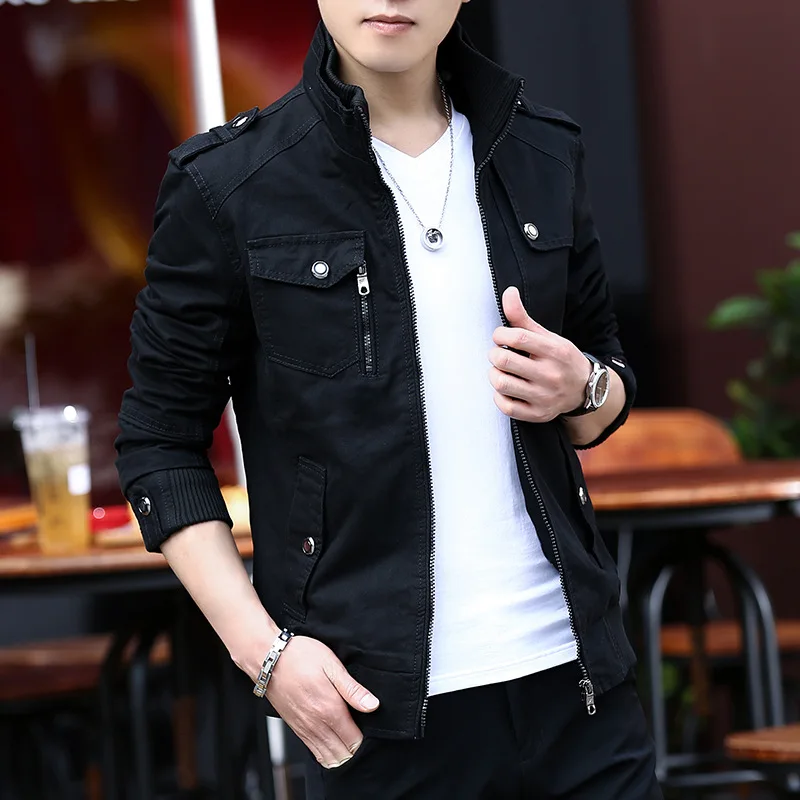 Mens Jacket Fashion Army Military Jacket Man Coats Bomber Stand Male Casual Coats Streetwear Chamarras Para Hombre mens military jackets mens bomber jacket
