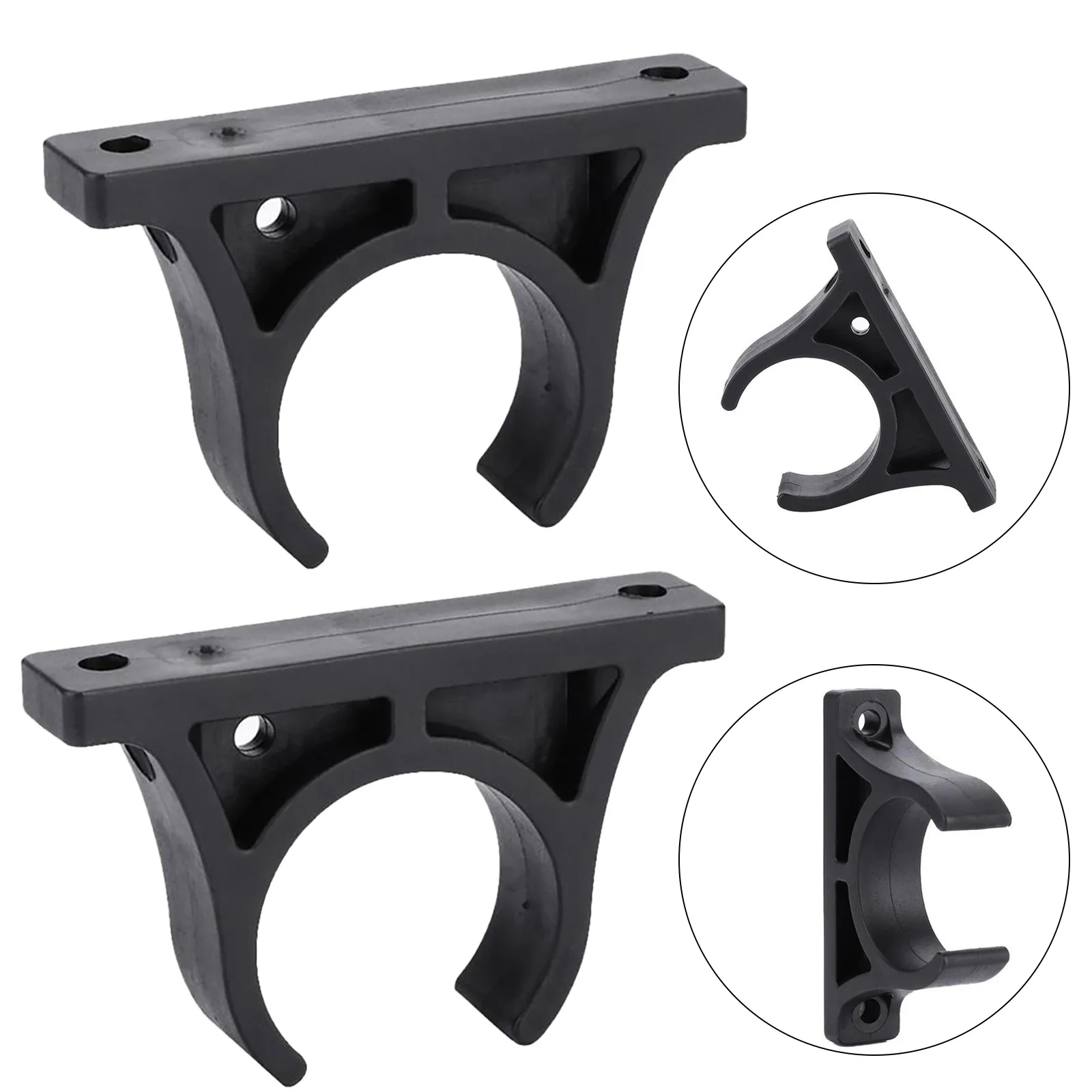 Brand New 1 Pair Kayak Oar Holder Plastic Paddle Clips Mounting Keeper For Canoes Black Paddle Holders Kayak Oar Holder 5pcs wired headphones cable organizer wire holders keeper holder fastening straps for pc wrap cord management desktop organizer