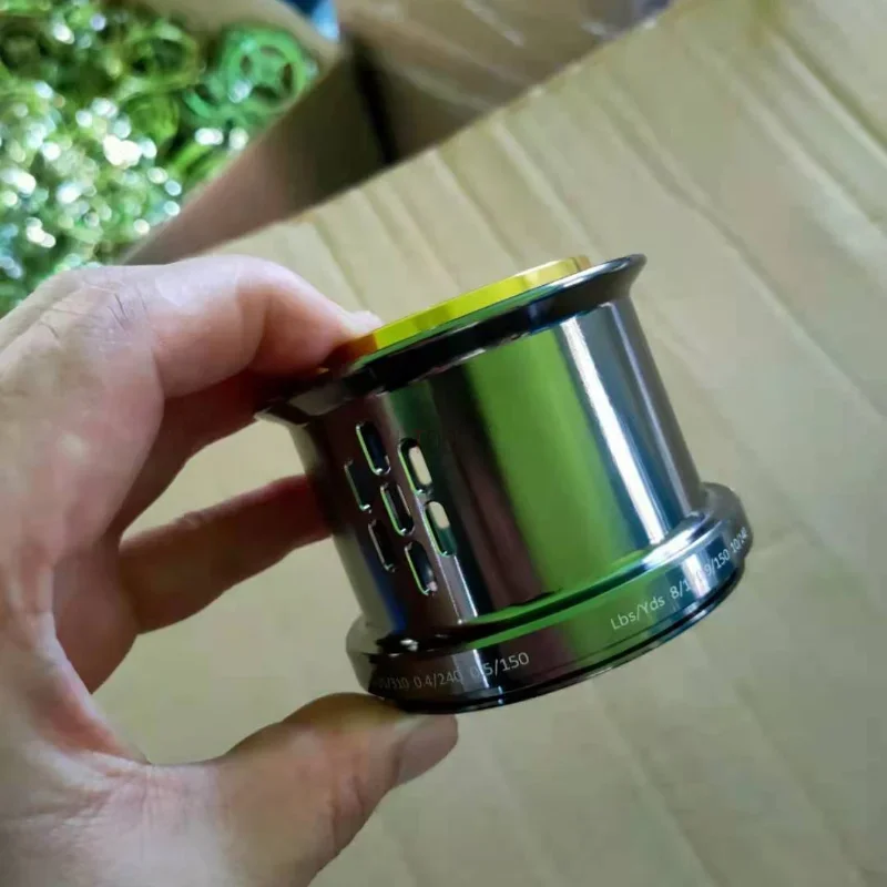 Fishing Reel Spool 8000 -12000S Spare Wire Cup All Metal Spool Diagonal Mouth Design Spinning Carp Saltwater Accessory