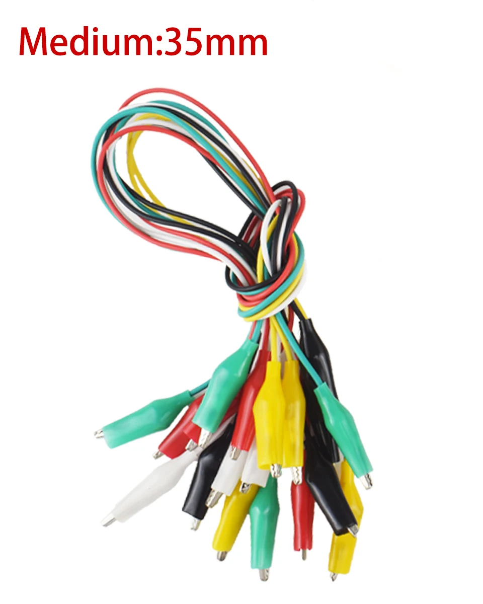 Description Picture 5 of item10pcs Color Alligator Clip Electric DIY Small Battery Power Cord Sheath Electric Clamp Double Head Test Clamp