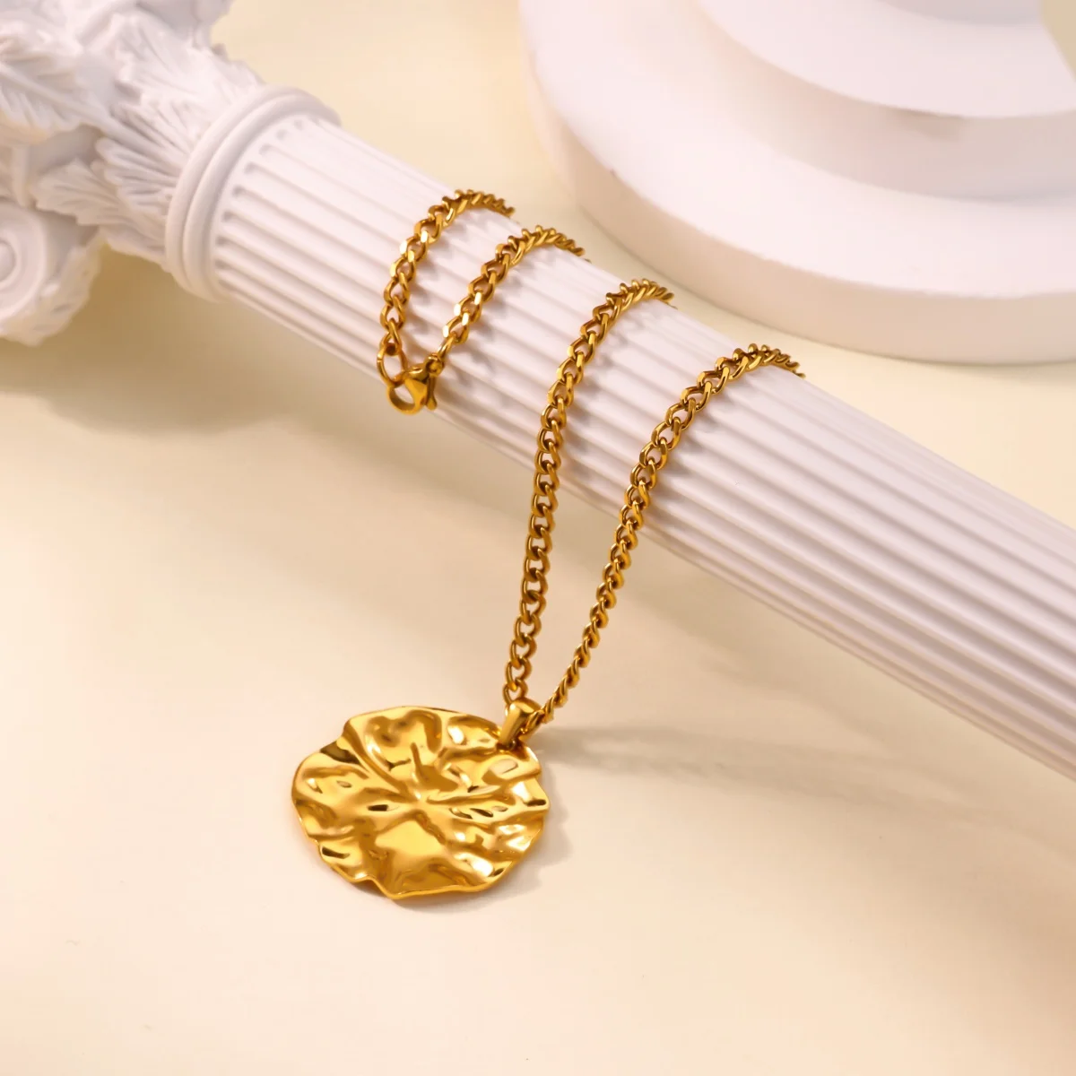 Stainless Steel Necklace Women Gold Plated