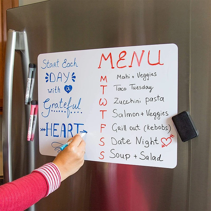 A3 A4 A5 Magnetic Dry Erase Board Refrigerator Magnet Marker WhiteBoard Sheet Kitchen Erasable Flexible Fridge Memo Grocery List