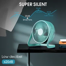  5 Inch USB Desktop Fan 360° Rotating Mini Adjustable Portable Electric Fan Summer Mute Air Cooler For Home 