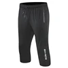 3/4 Pants Compression Spandex Runnining Quick Dry Gym 7 Points Pant Zipper Pockets Joggings Sweatpant Training Cropped Pants 1