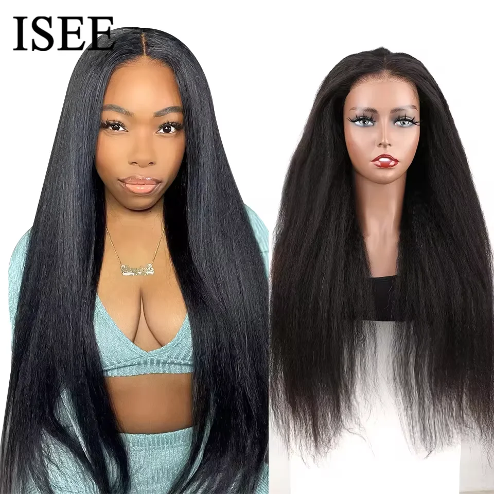 ISEE Hair Lace Malaysian Kinky Straight Wig