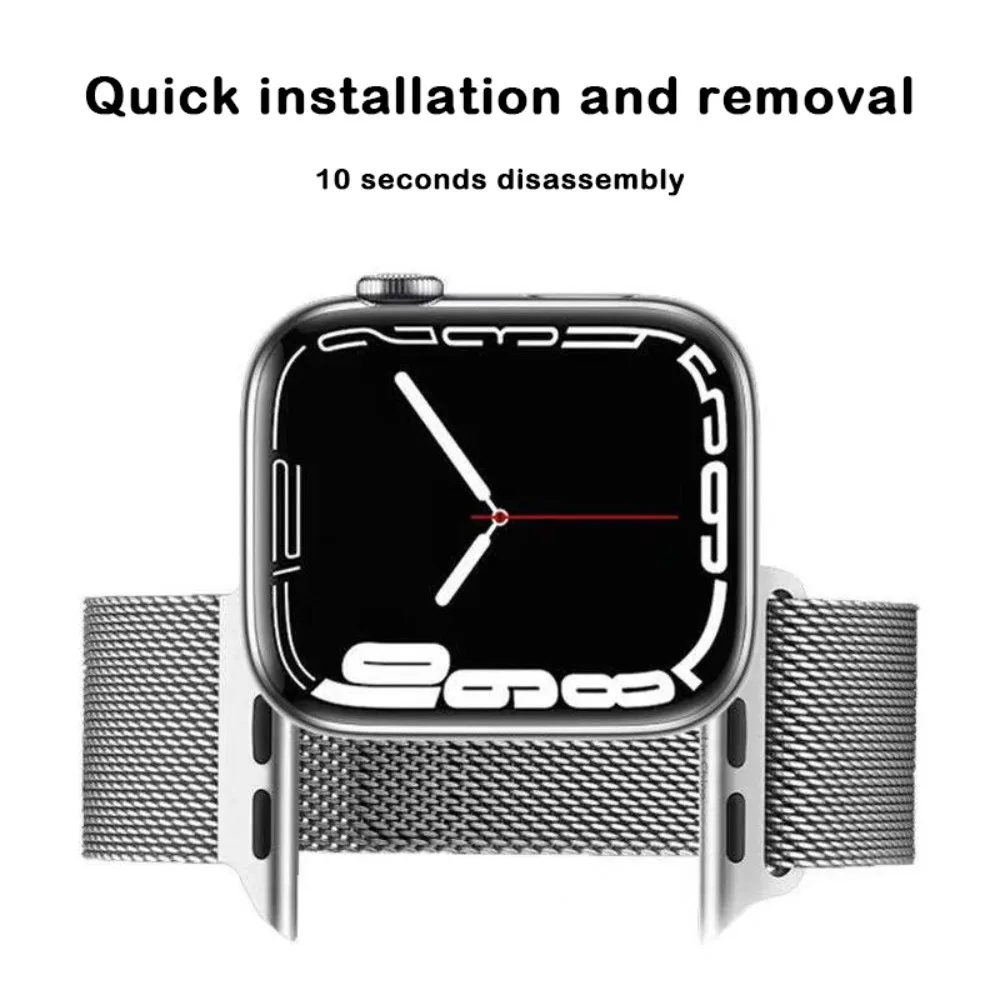 Elegant Milanese Loop Metal Strap for Apple Watch - Premium Stainless Steel Band