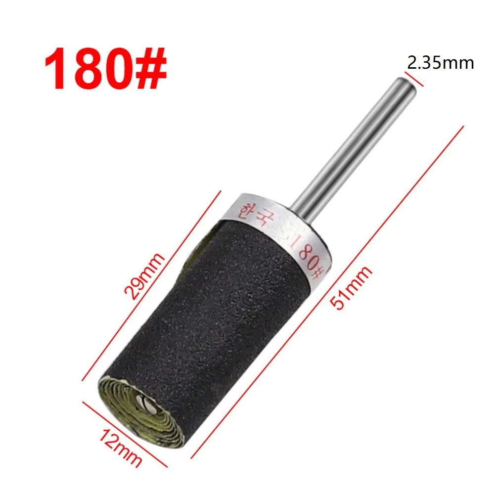 

For Mirror Polishing Metal Sandpaper Stick Grinding Head Power Tool 12mm Diameter 1PCS 3mm Shank 53mm Length P240-P400