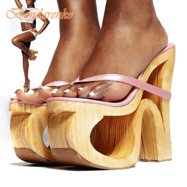 Strange Style High Heels Sandals Straps Slip On Hollow Sexy Ladies Sandals Summer Shoes Designer Party Casual Open Toe Fashion 2