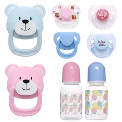 New Simulation Pacifiers for 20-22inch Baby Dolls Cute Lovely Magnet Pacifier ABS Plastic Dummy Nipples Kids Toy Accessories