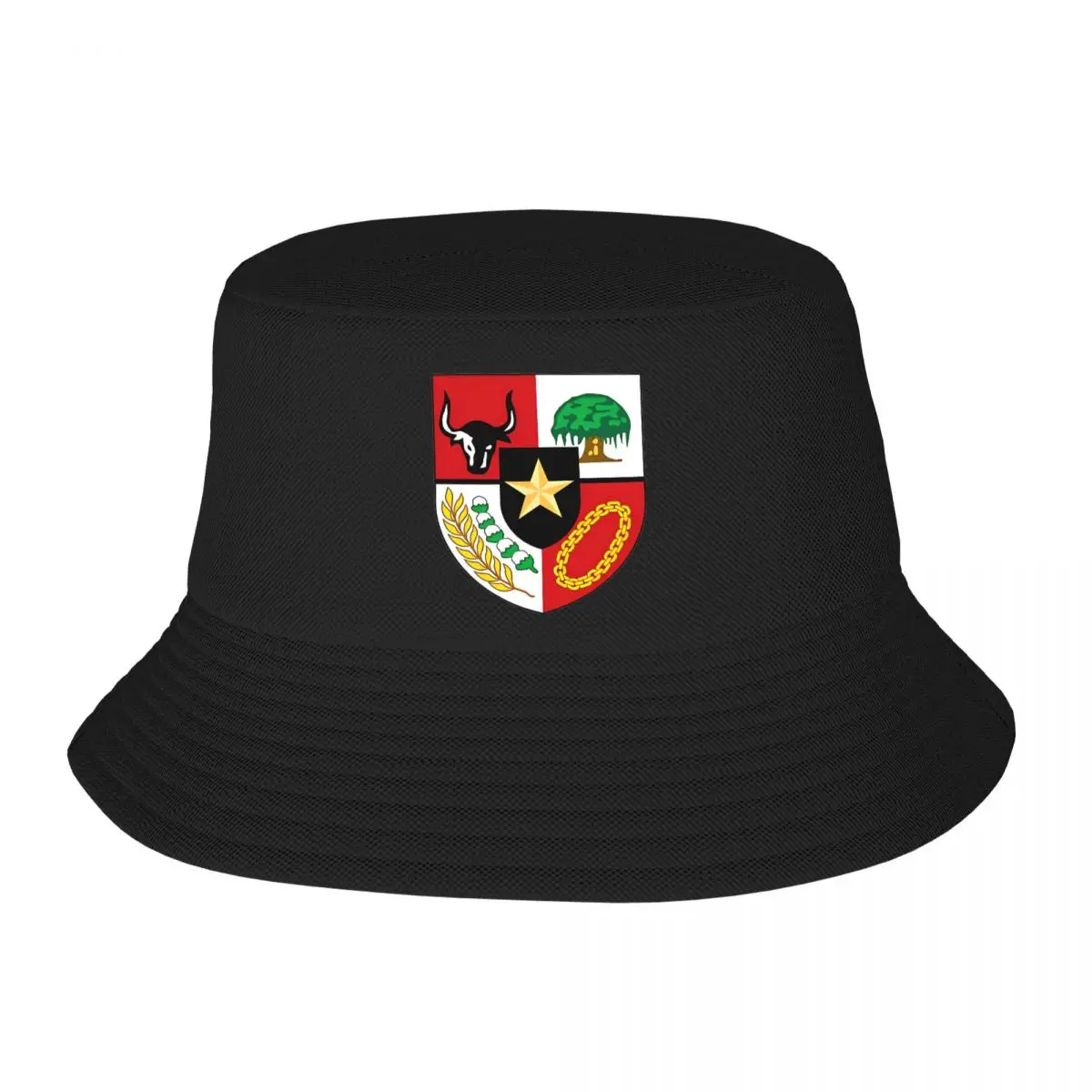 

Женские головные уборы с эмблемой Индонезии, головные уборы с защитой от УФ-лучей, шляпы для рыбалки