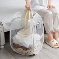 Laundry Basket Cotton Linen Foldable Laundry Hamper Waterproof Organizer Bucket Clothes Toys Large Capacity Home Storage Basket 2