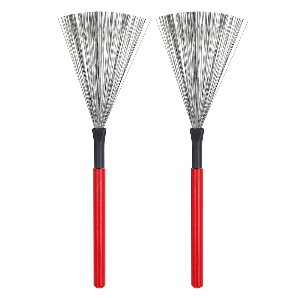 Drum Brushes Drumstick Metal Retractable Brush 2Pcs/Set for Drum Kit Cajon Jazz Steel Wire Percussion Accessory drum percussion accessories drum accessories
