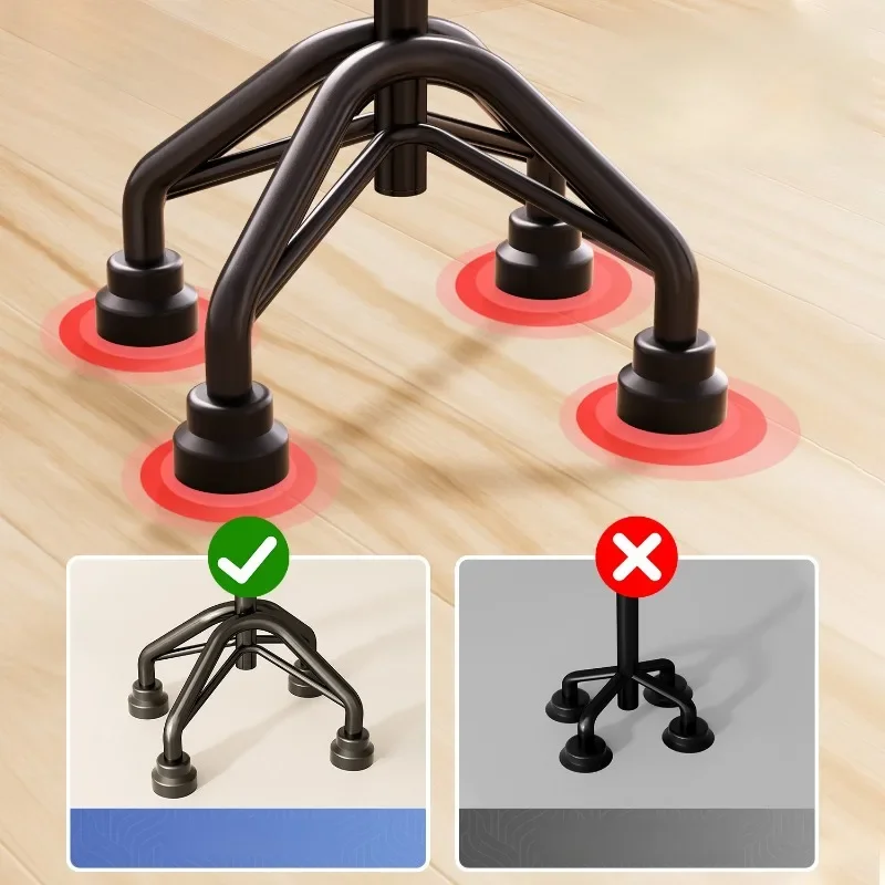 Adjustable Walking Cane for Elderly, Anti-Slip Four-Legged Stick, Lightweight and Portable Aid, Rehabilitation Walking Stick 4